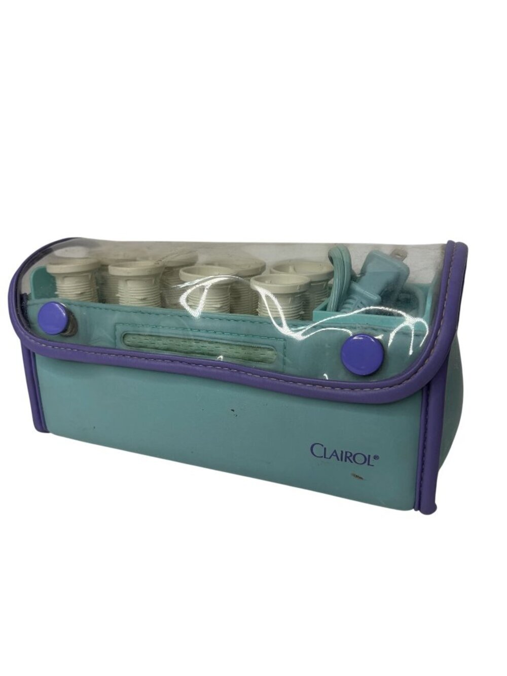 Vintage 1989 Clairol Set to Go Travel Hot Rollers Set